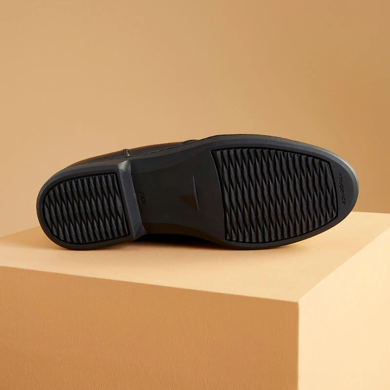 Boots à Lacets Chaudes équitation Adulte 500 WARM Noir – Image 4