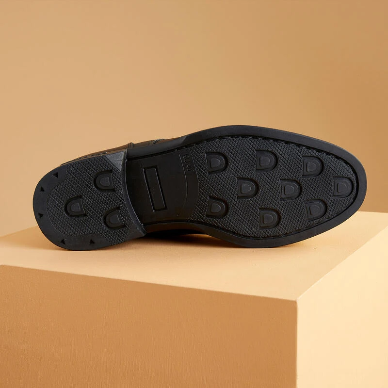 Boots équitation Cuir Paddock Lacets Adulte - 560 Noires – Image 3