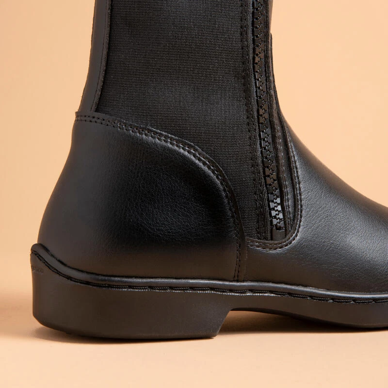 Bottes équitation Adulte 500 Synthétique Noir – Image 8