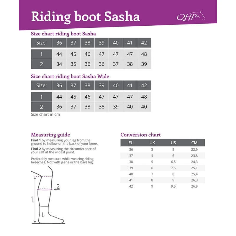 Bottes équitation QHP Sasha – Image 4