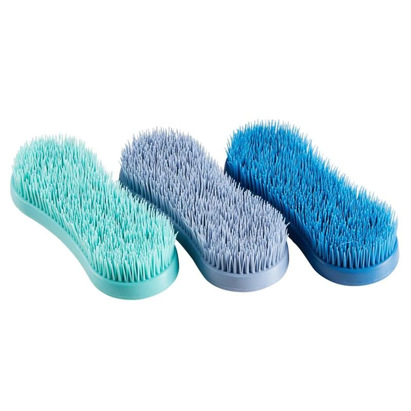 KERBL Brosses équitation MAGIC BRUSH Lot De 3 Brosses Turquoise, Mauve Et Bleu – Image 4