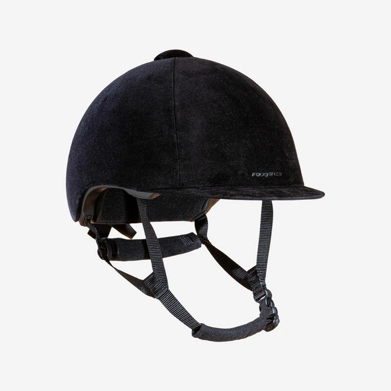 Casque équitation Adulte Et Enfant - 140 Velours Noir