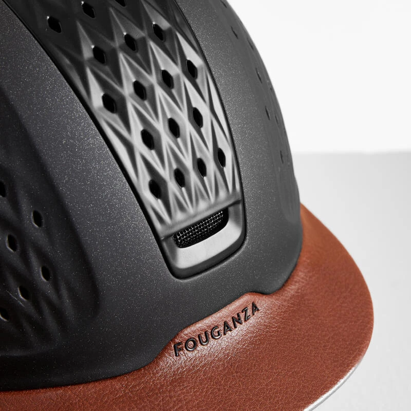 Casque équitation Adulte Et Enfant - 900 Marron/noir + Sac – Image 4