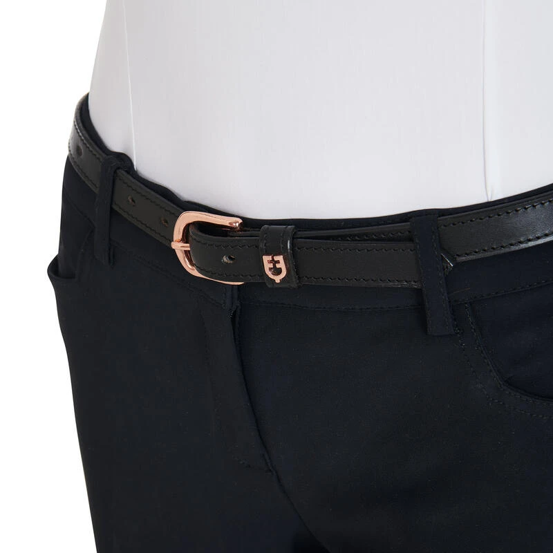 Ceinture D'équitation En Cuir Avec Motif Clincher En Or Rose – Image 3