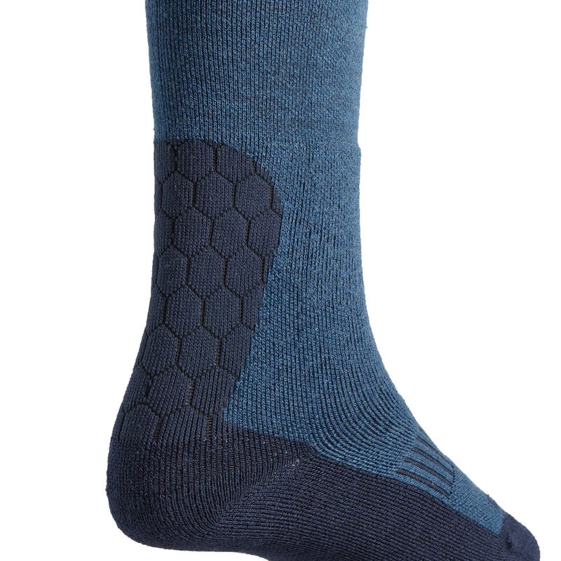 Chaussettes Chaudes équitation Enfant 500 WARM Bleu Nuit – Image 3