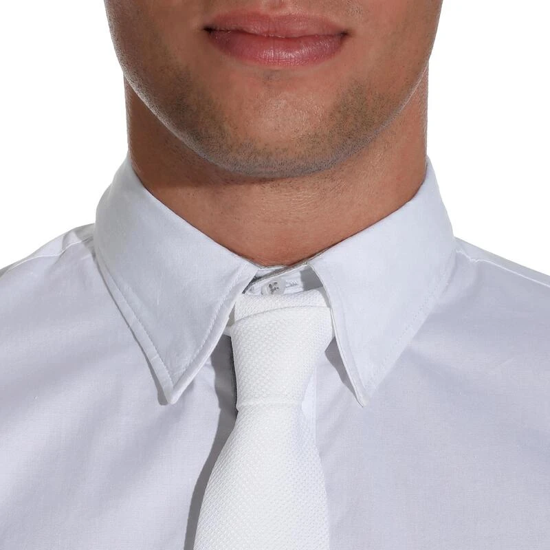 Chemise De Concours Manches Courtes équitation Homme Bi-matière Blanc Et Gris – Image 6