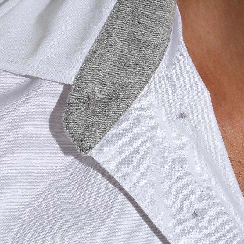 Chemise De Concours Manches Courtes équitation Homme Bi-matière Blanc Et Gris – Image 7