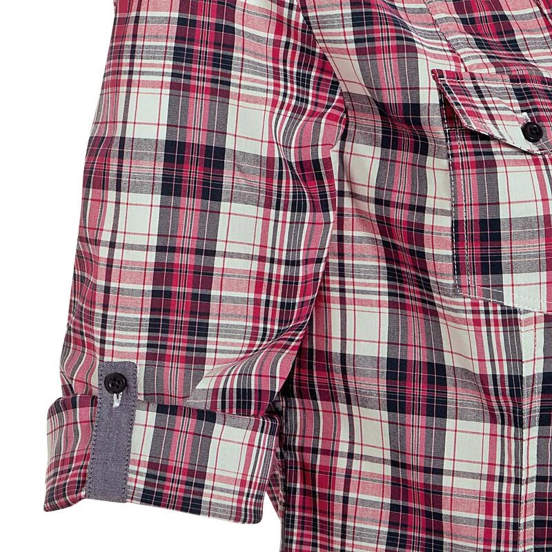 Chemise Manches Longues à Carreaux équitation Femme SENTIER Rose Et Blanc – Image 6