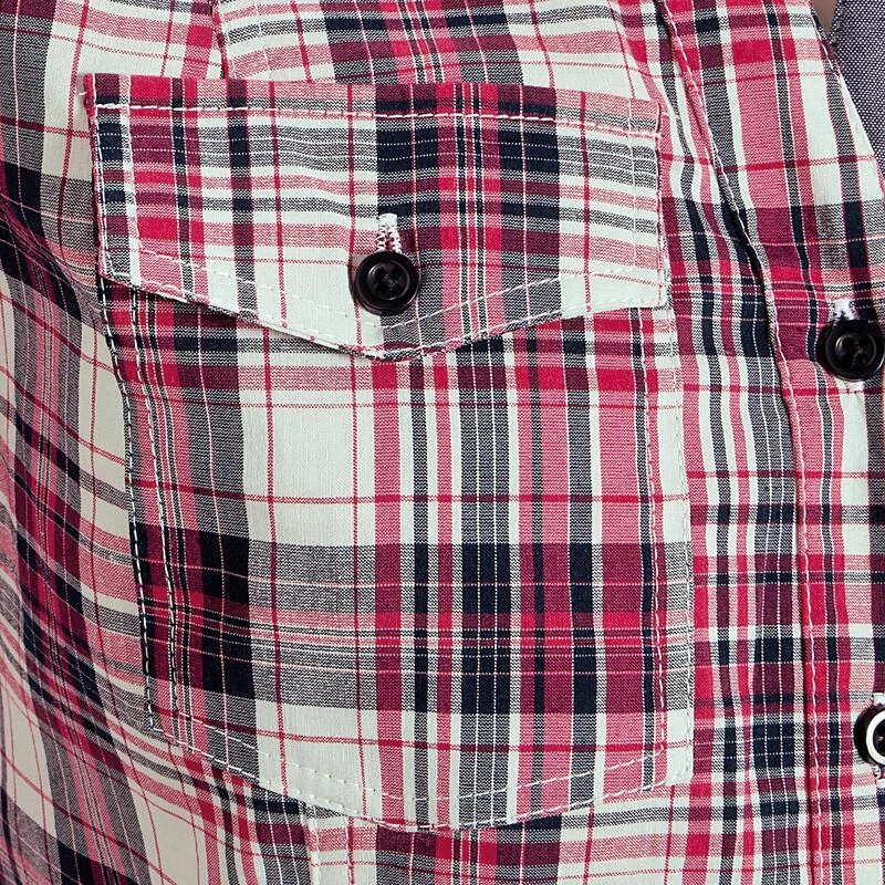 Chemise Manches Longues à Carreaux équitation Femme SENTIER Rose Et Blanc – Image 9