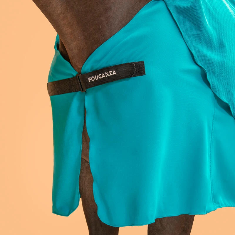 Chemise Séchante équitation Intégrale Microfibre Cheval - Bleu – Image 4