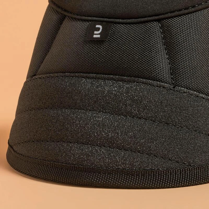 Cloches équitation Ouvertes Cheval Et Poney - 500 Noires X2 – Image 3