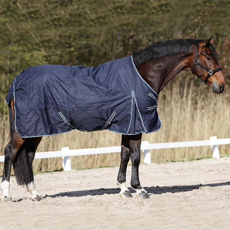 Couverture Colcha 200g Horsegear Bleu Foncé-vert – Image 3