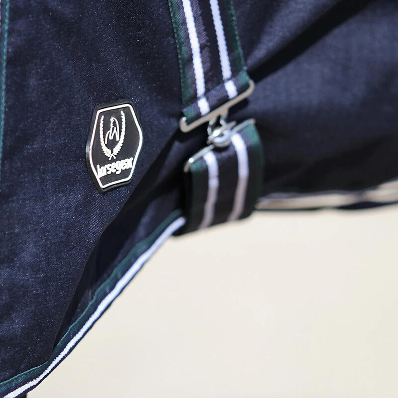 Couverture Colcha 200g Horsegear Bleu Foncé-vert – Image 5