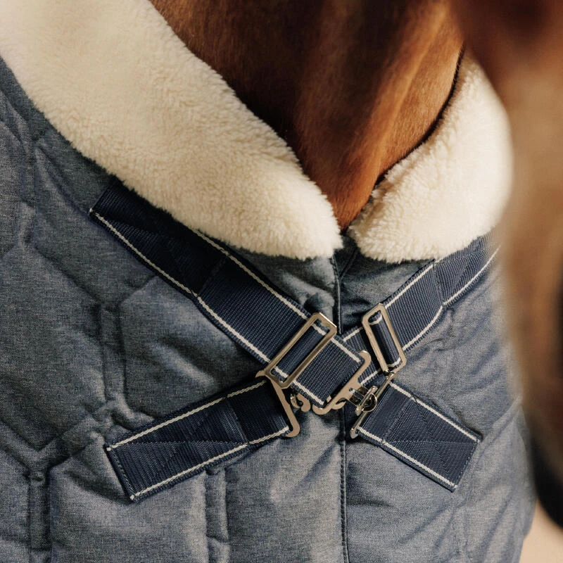 Couverture équitation écurie 300g Cheval Et Poney - Combo 300 Gris Moyen – Image 2