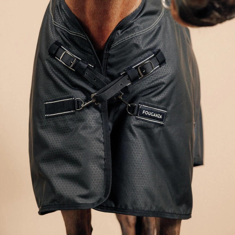 Couverture équitation Imperméable 1200D Cheval Et Poney - Allweather Combo Noir – Image 2