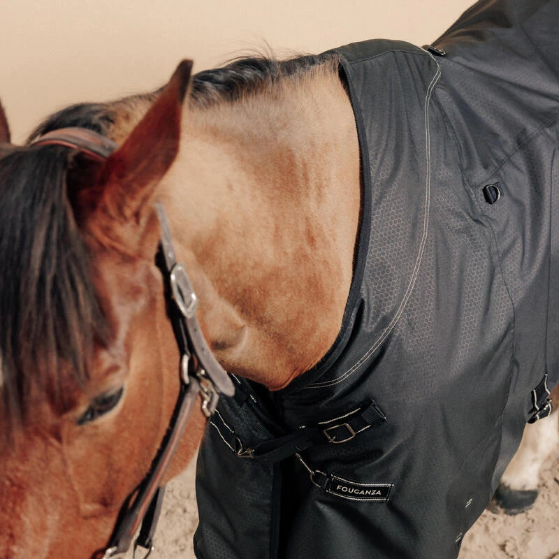 Couverture équitation Imperméable 1200D Cheval Et Poney - Allweather Combo Noir – Image 3