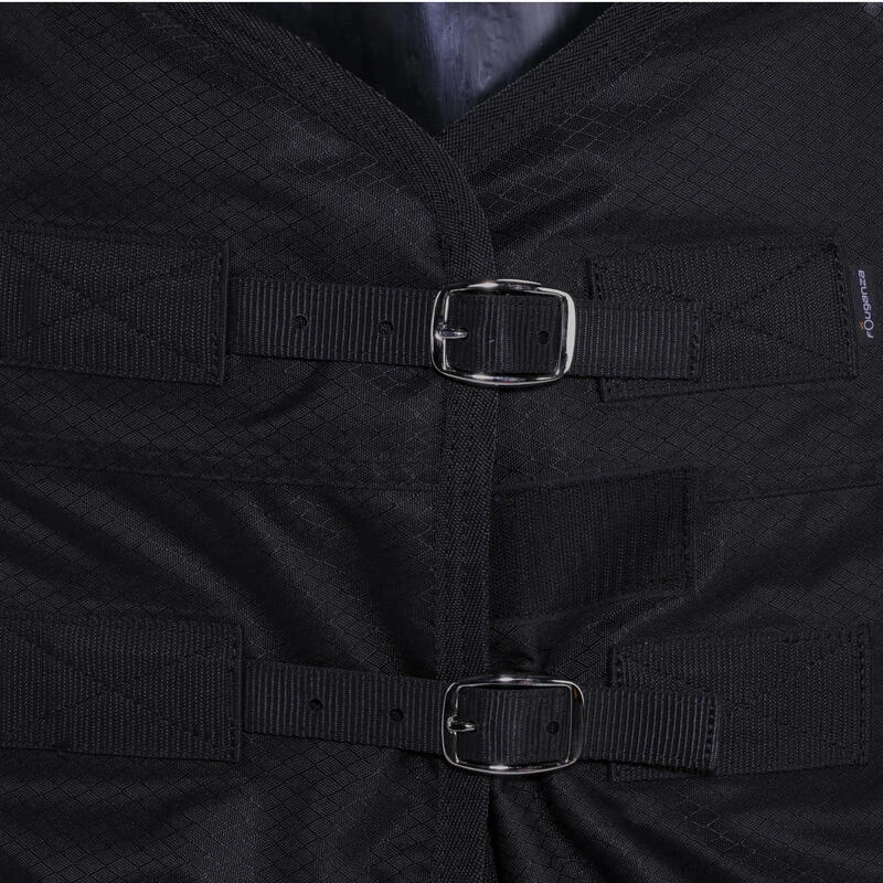 Couverture Imperméable équitation Cheval Et Poney ALLWEATHER 200 600D Noir – Image 2