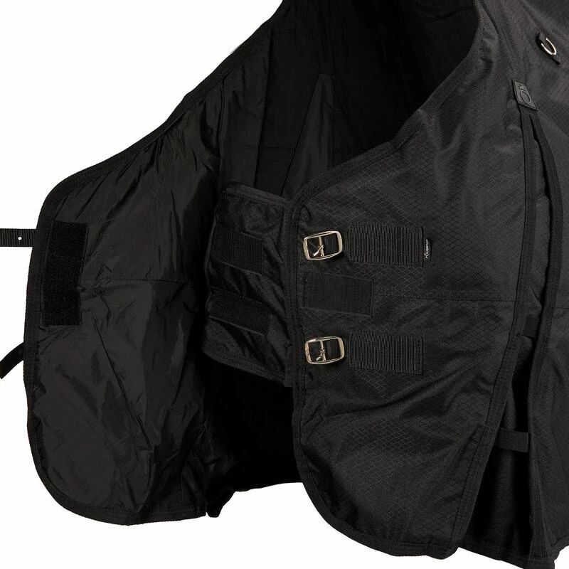 Couverture Imperméable équitation Cheval Et Poney ALLWEATHER 200 600D Noir – Image 3