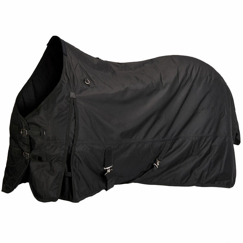 Couverture Imperméable équitation Cheval Et Poney ALLWEATHER 200 600D Noir