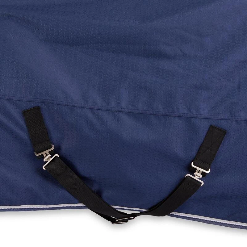 Couverture Imperméable équitation Poney ALLWEATHER 300 1000D Bleu Nuit – Image 9