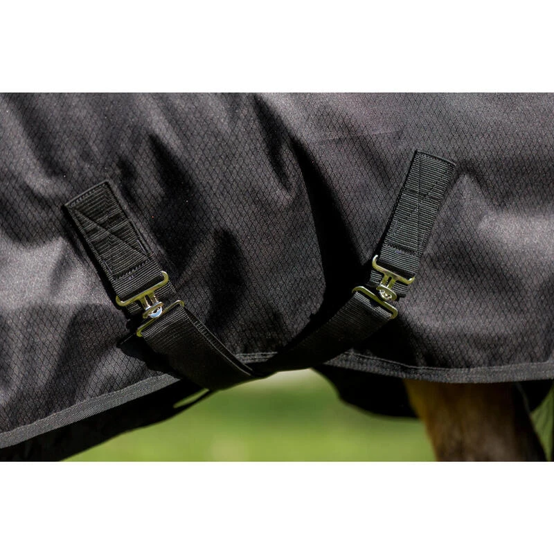 Couverture Imperméable équitation Poney IMPER 200 600D Noir – Image 5