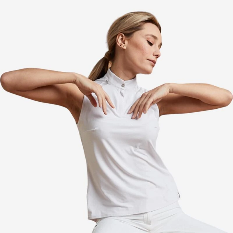 Débardeur De Concours équitation Léger Femme - 500 Blanc