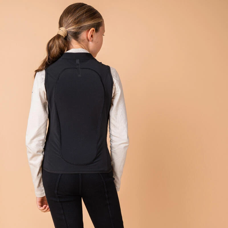 Dorsale D'équitation Souple 500 Junior Noir D3O® – Image 2