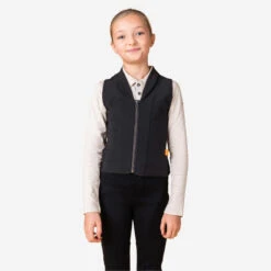 Dorsale D'équitation Souple 500 Junior Noir D3O®