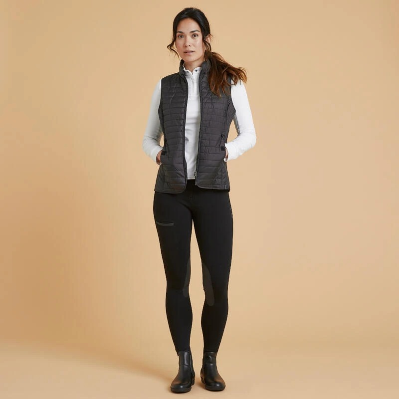 Doudoune équitation Sans Manches Femme - 100 Noire – Image 2