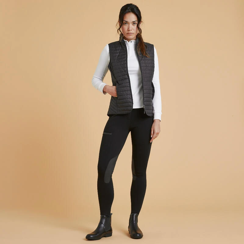 Doudoune équitation Sans Manches Femme - 100 Noire – Image 3