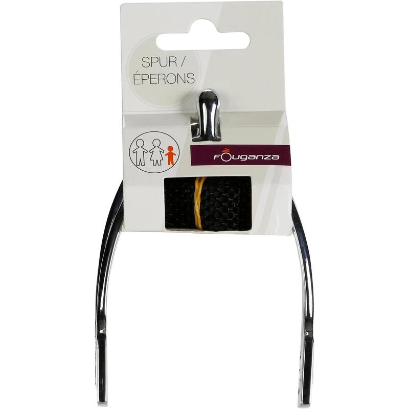 Éperons équitation Enfant Bout Rond + Lanières - 15 Mm – Image 2