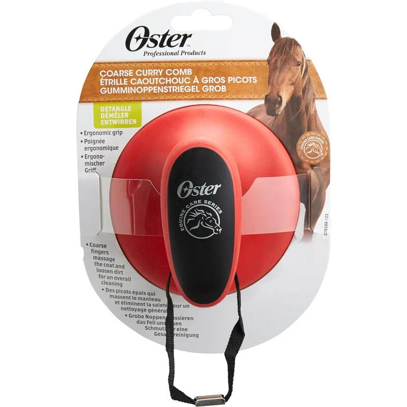 Étrille équitation OSTER Rouge – Image 2