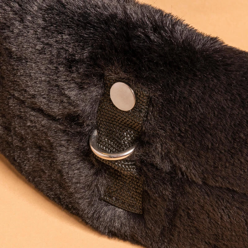 FOURREAU DE SANGLE ÉQUITATION CHEVAL ET PONEY NOIR – Image 3