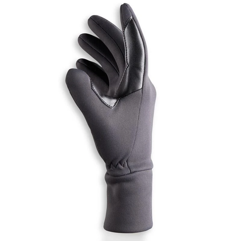 Gants Chauds D'équitation Enfant 100 WARM Gris Foncé – Image 3