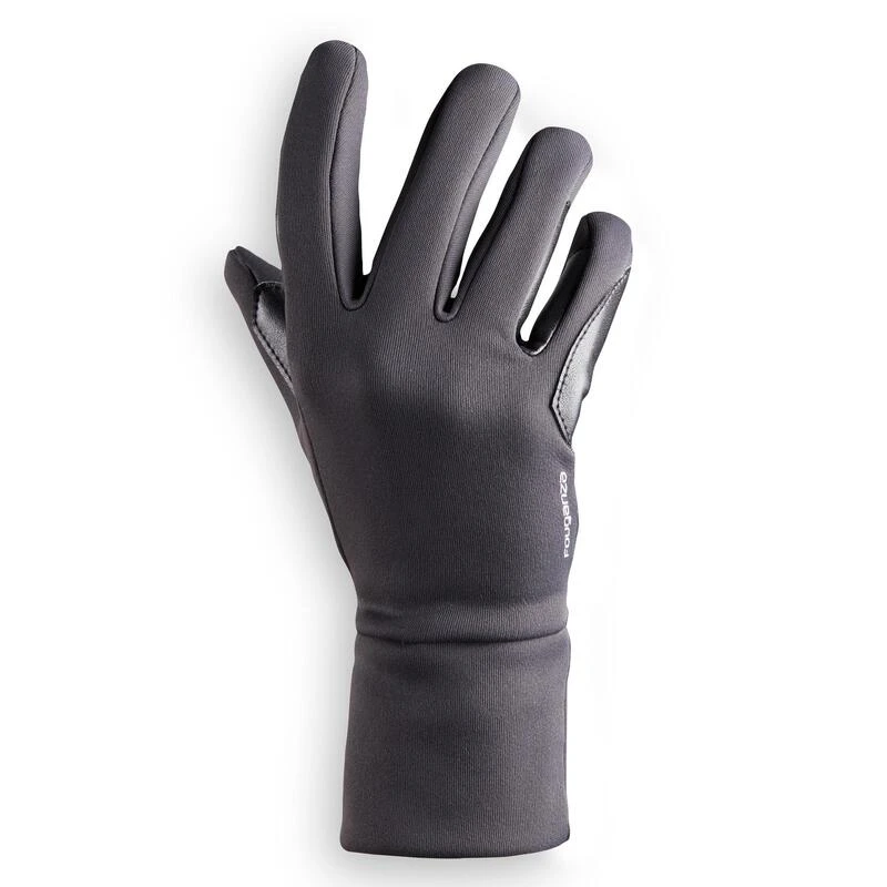 Gants Chauds D'équitation Enfant 100 WARM Gris Foncé – Image 4