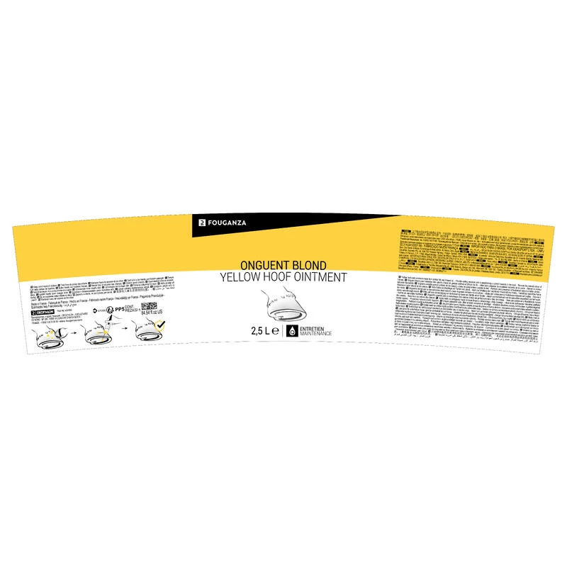 Graisse Sabots Cheval Et Poney - Onguent Entretien Blond 2,5 L – Image 4