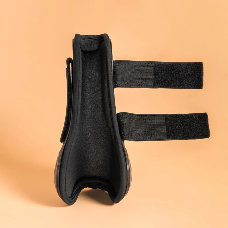 Guêtres équitation Ouvertes Cheval Et Poney - 500 Jump Noires X2 – Image 3