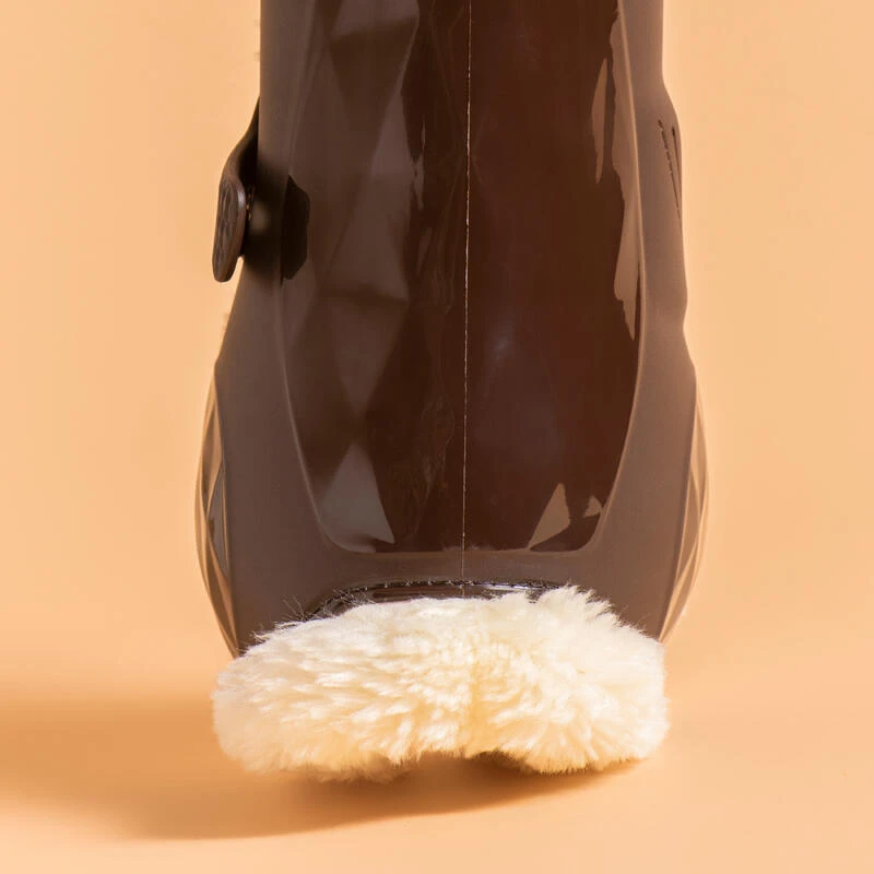 Guêtres équitation Ouvertes Mouton Synthétique - 580 Marrons X2 – Image 6