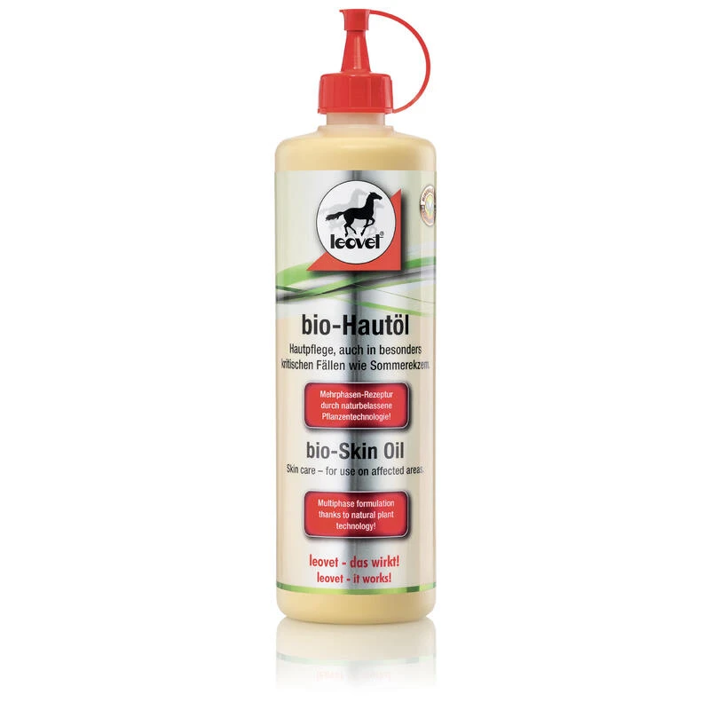 Huile Peau équitation Biologique Cheval Et Poney - Leovet Dermite Estivale 500ml
