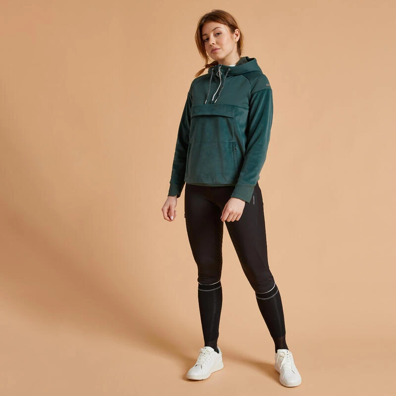 Legging équitation Chaud Full Grip Femme - 500 Noir – Image 2