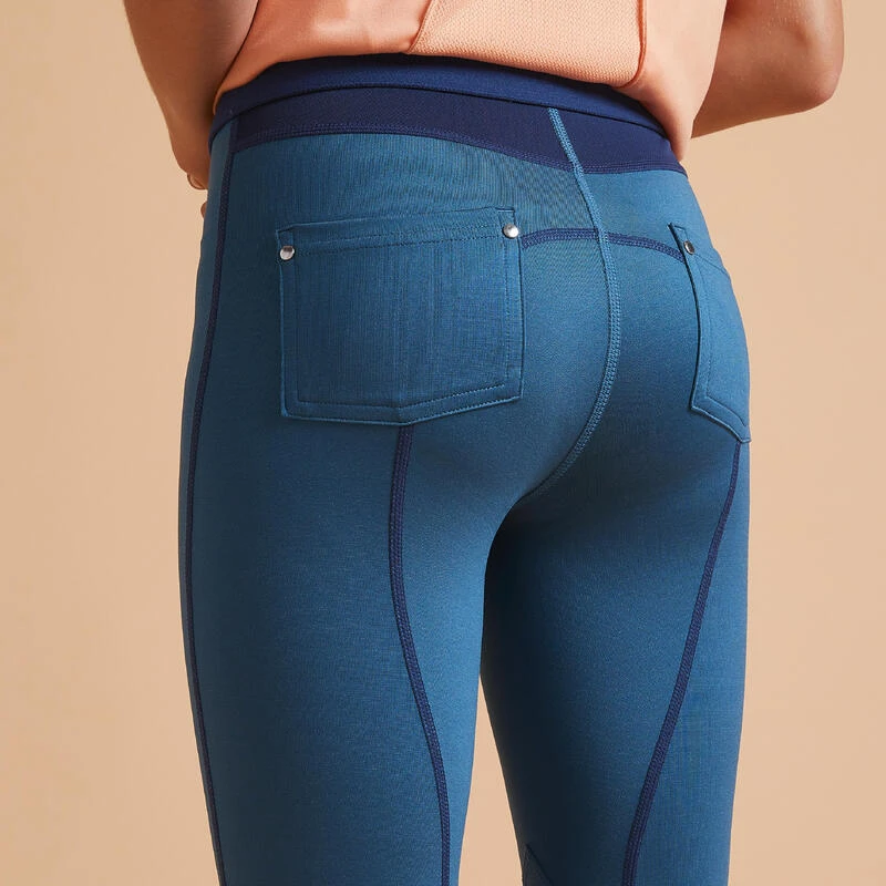 Legging équitation Léger Enfant - 100 Bleu Tempête – Image 4