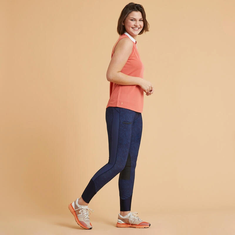 Legging équitation Léger Femme - 100 Bleu Print – Image 2