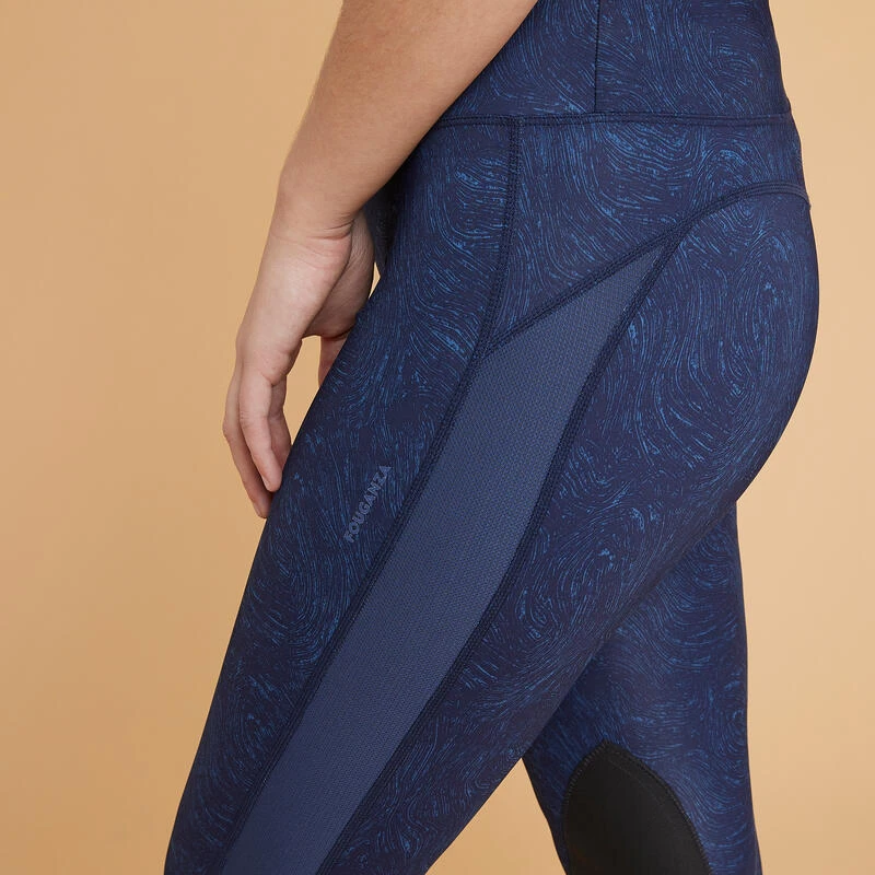 Legging équitation Léger Femme - 100 Bleu Print – Image 4