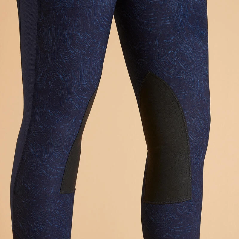 Legging équitation Léger Femme - 100 Bleu Print – Image 6