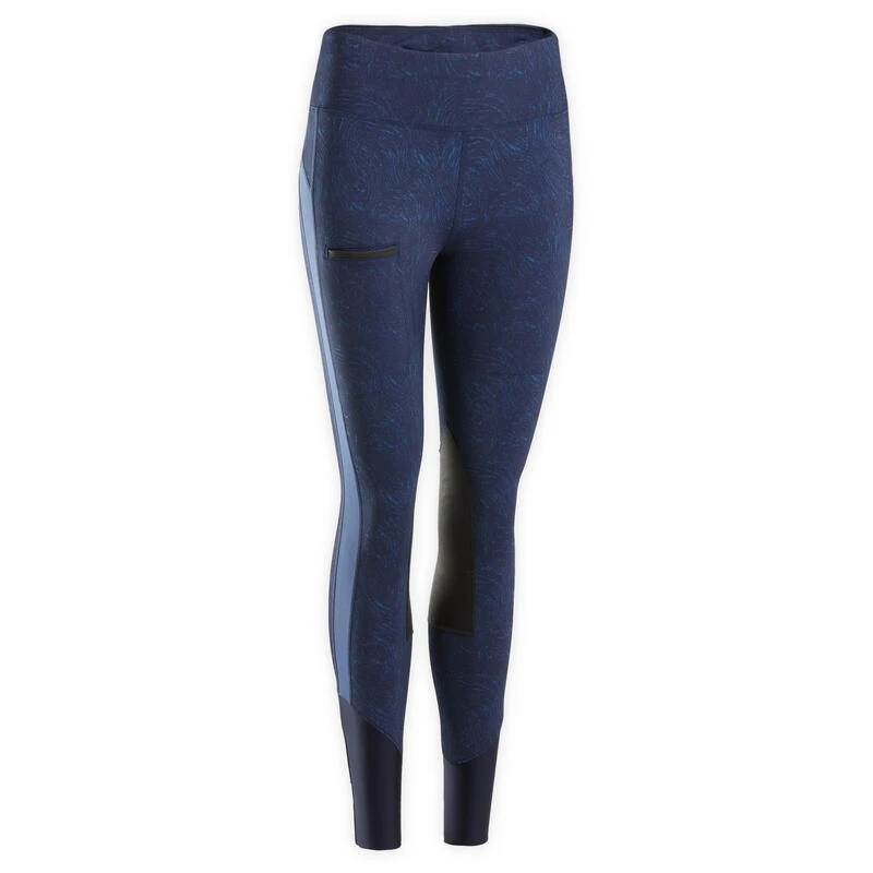 Legging équitation Léger Femme - 100 Bleu Print – Image 8