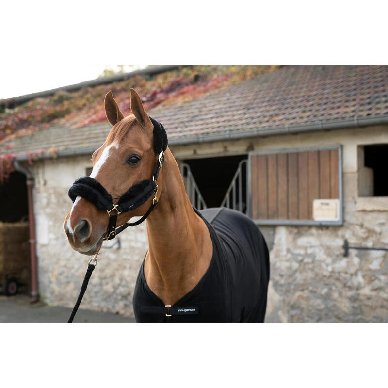 Licol équitation En Mouton Synthétique Cheval - Noir – Image 2