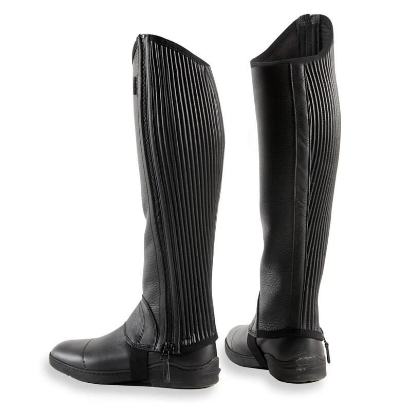 Mini-chaps En Cuir équitation Adulte 560 SOUFFLET Noir – Image 4