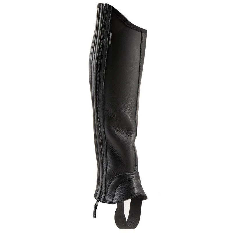 Mini-chaps En Cuir équitation Adulte 560 SOUFFLET Noir
