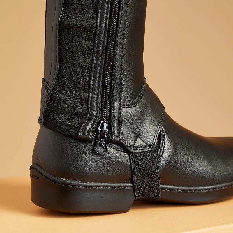 Mini-chaps équitation Synthétique Adulte - Classic Noires – Image 3