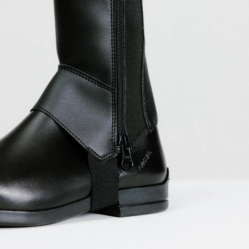 Mini-chaps équitation Synthétique Enfants - 500 Noires – Image 2